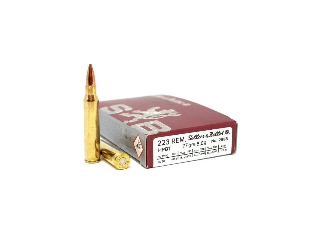 Sellier & Bellot .223 Remington HPBT 77gr/5,0g (20ks)