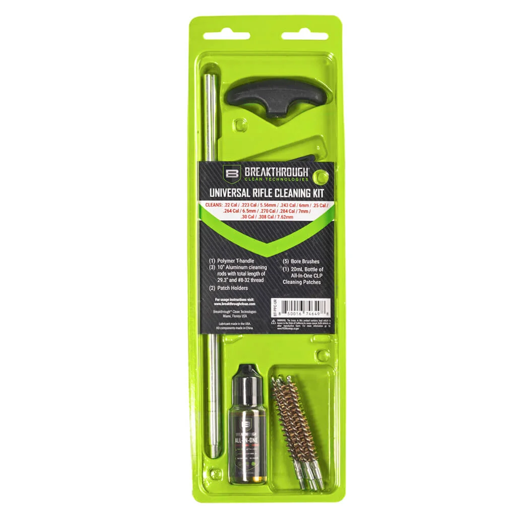 BREAKTHROUGH® BCT PP UNIVERZÁLNA ČISTIACA SADA PUŠKA – .22 CAL / .243 CAL / .25 CAL / .264 CAL / .270 CAL / .284 CAL /.30 CAL / .308 CAL