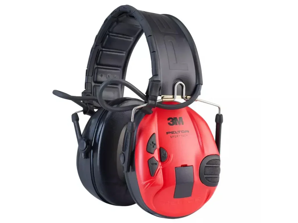 Elektronické slúchadlá 3M® PELTOR® SportTac™ Slimline - čierna/červená