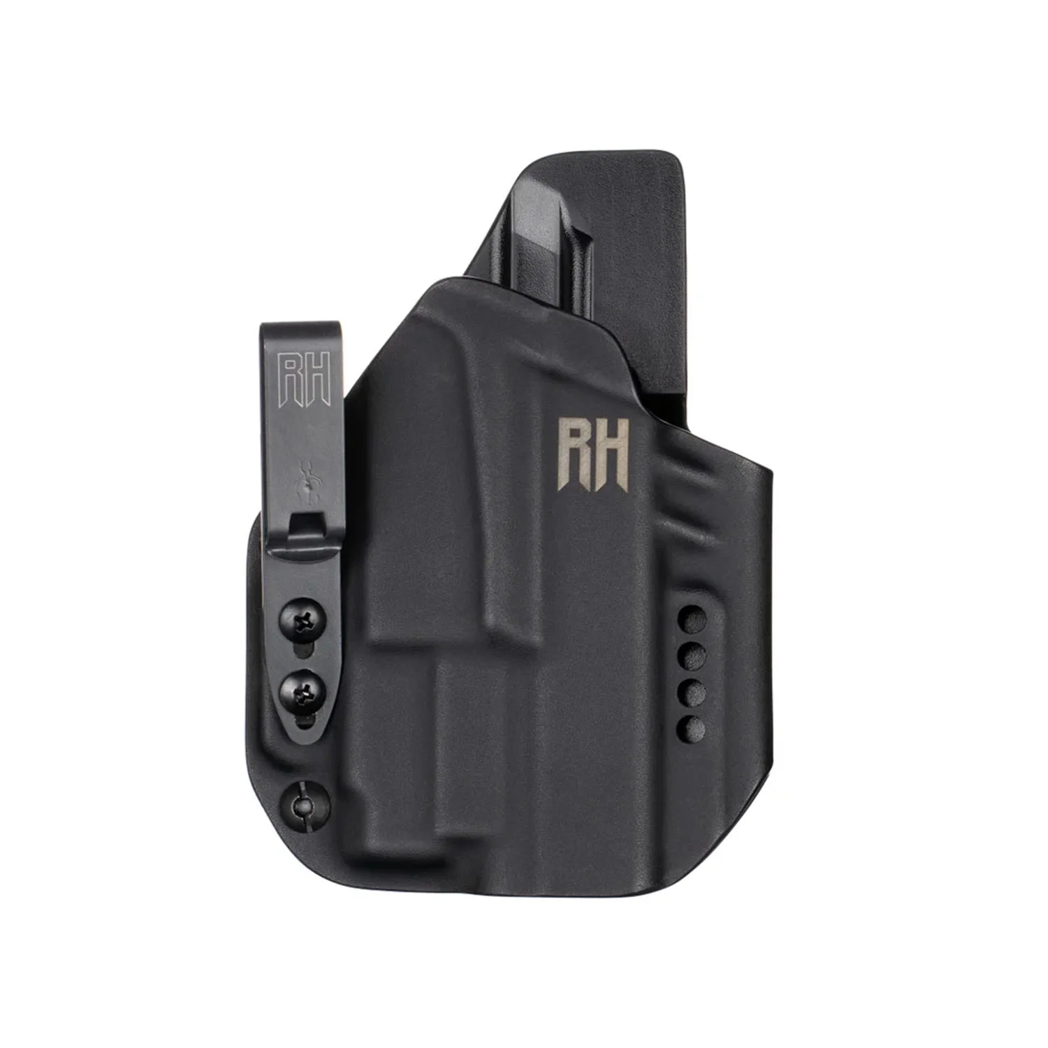 CROCY – Vnútorné appendixové kydexové puzdro pre Glock 19 Gen3–6 / Glock 19X/45 + Glock GTL II – čierne / pravák